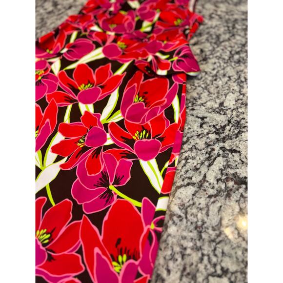 Kate Spade New York tropical floral peplum sheath dress size 4 - Picture 3 of 15